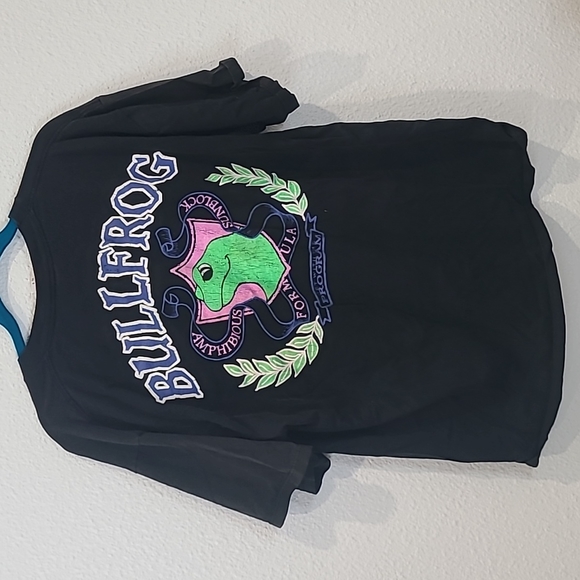 Vintage graphic tee bullfrog sunblock black tshirt XL - Picture 1 of 9